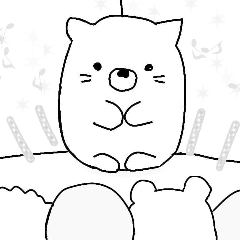 Desenho de Foto de Sumikko Gurashi para Colorir e Pintar