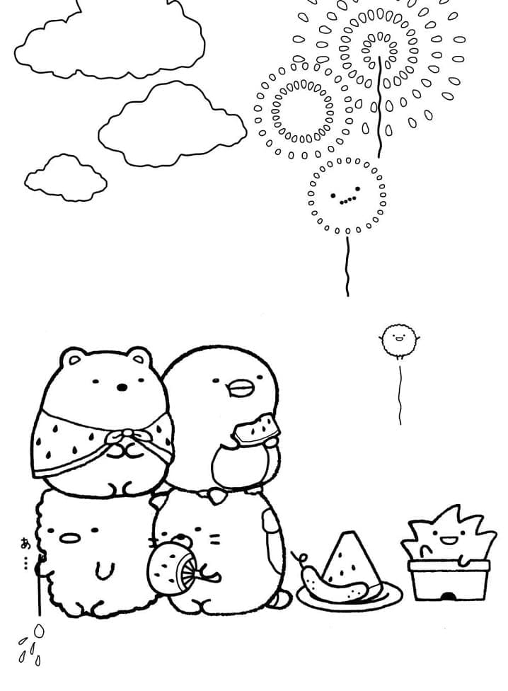 Desenho de Sumikko Gurashi Download para Colorir e Pintar