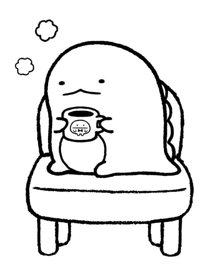 Desenho de Sumikko Gurashi Grátis Pdf para Colorir e Pintar