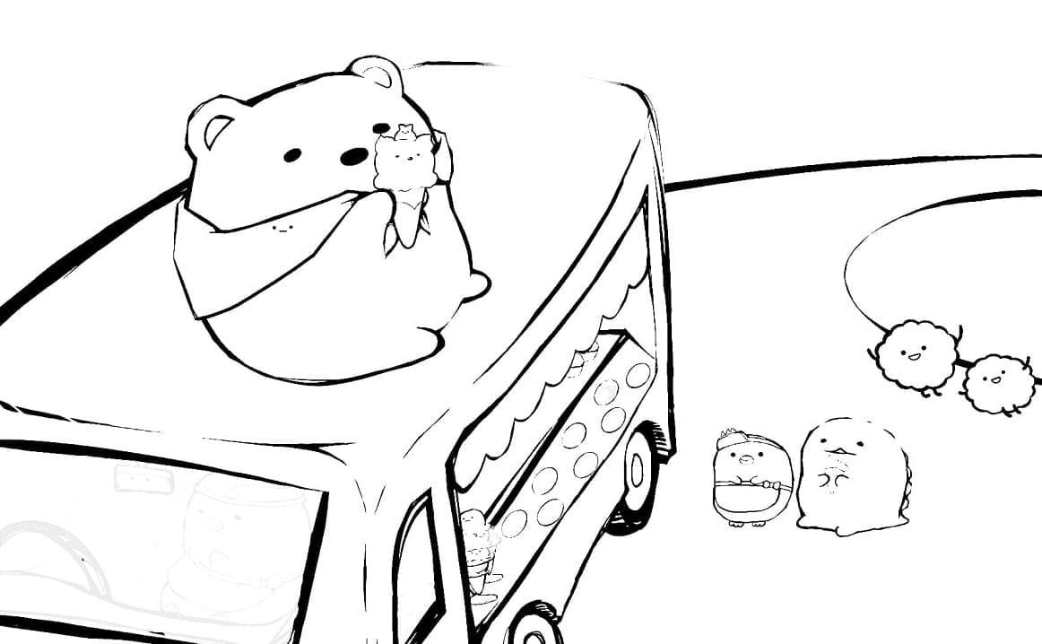 Desenho de Sumikko Gurashi para Colorir Imprimivel e Pintar