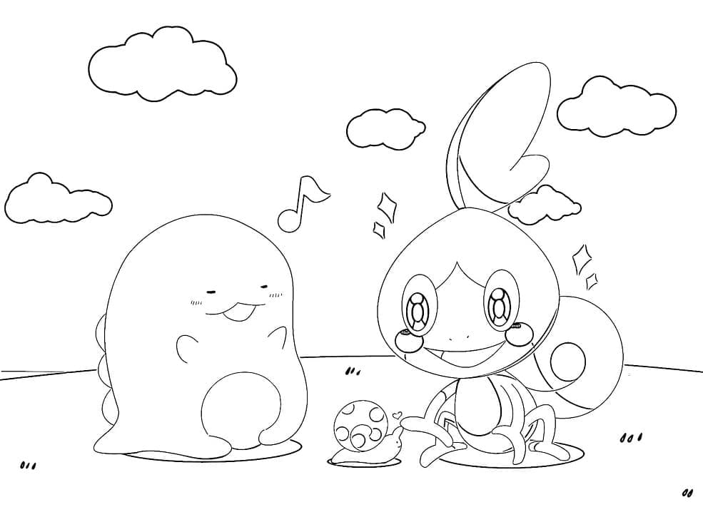 Desenho de Sumikko Gurashi para Pintar Imprimivel