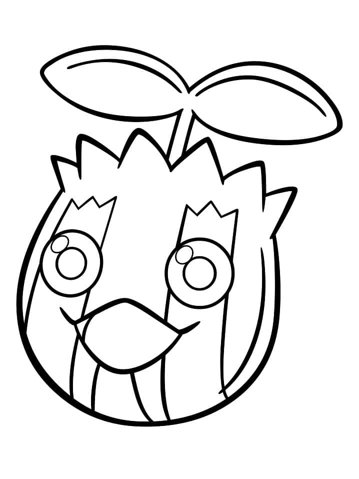 Desenho de Sunkern Grátis para Crianças para Colorir e Pintar