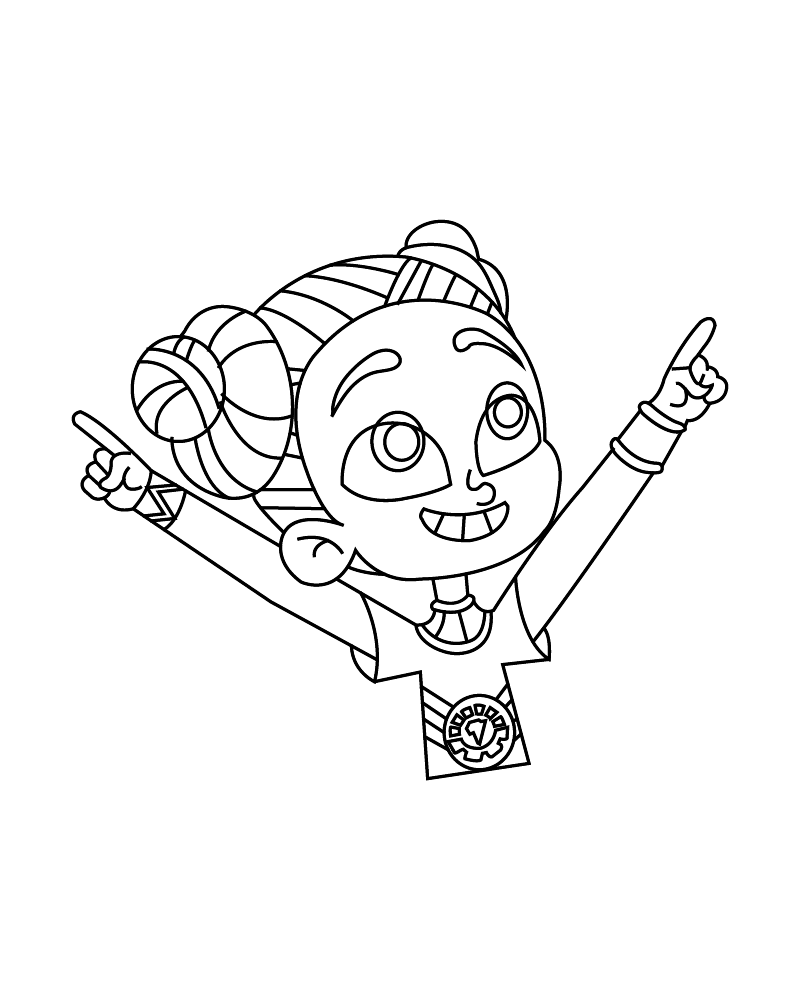 Desenho da Super Sema Feliz para Imprimir e Colorir e Pintar