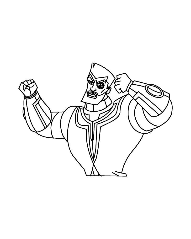 Desenho Pdf do Tobor Super Sema para Imprimir e Colorir e Pintar