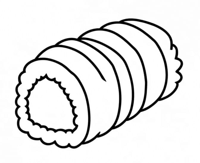 Desenho de um Sushi Muito Delicioso para Colorir e Pintar