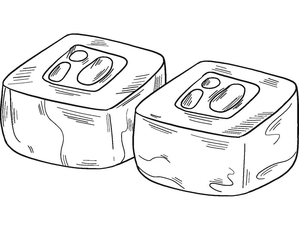 Desenho de Sushi Imprimivel para Imprimir e Colorir e Pintar