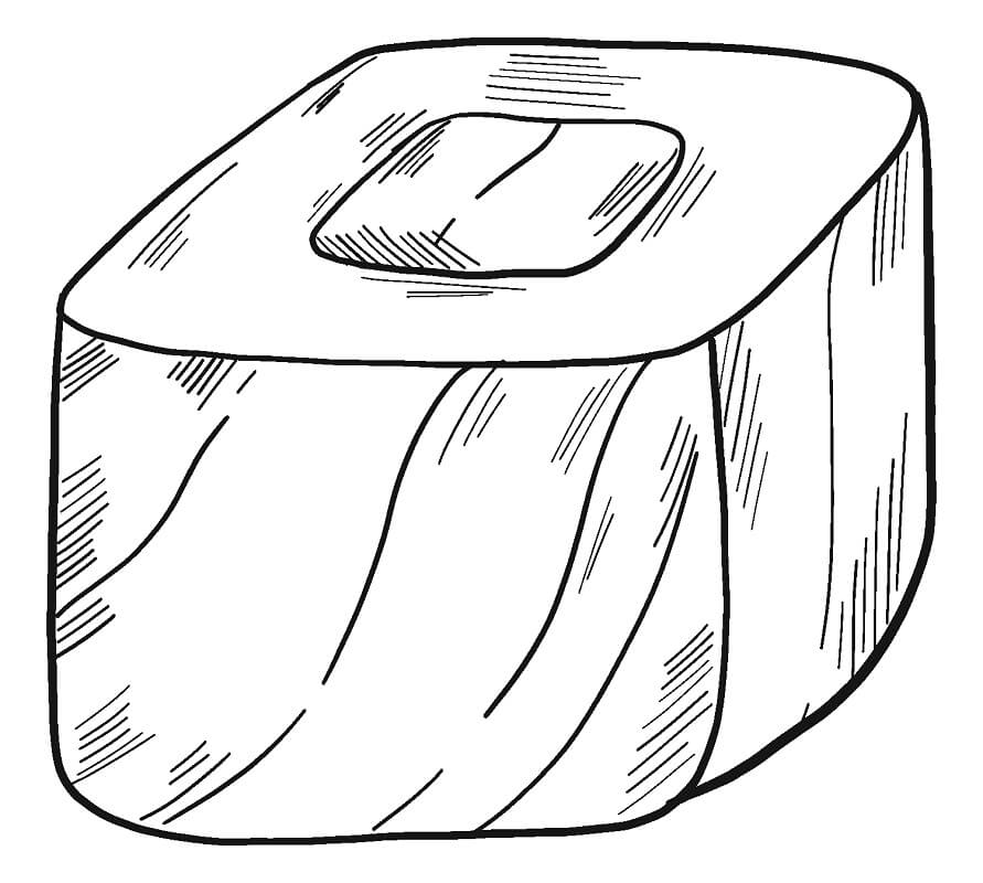 Desenho de Sushi Pdf para Colorir e Pintar