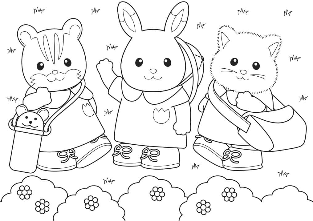 Desenho de Sylvanian Families Grátis para Crianças para Colorir e Pintar
