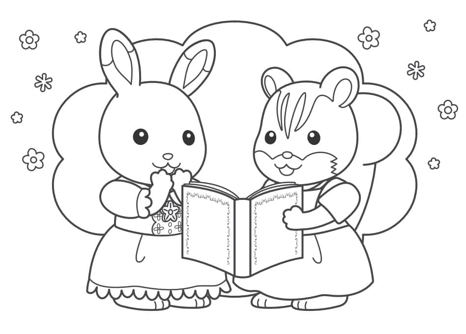 Desenho de Sylvanian Families para Colorir Download e Pintar