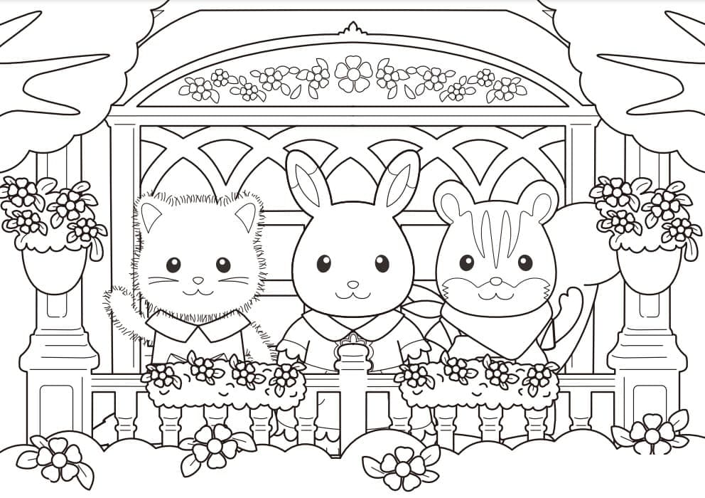Desenho de Sylvanian Families para Colorir e Imprimir Grátis e Pintar