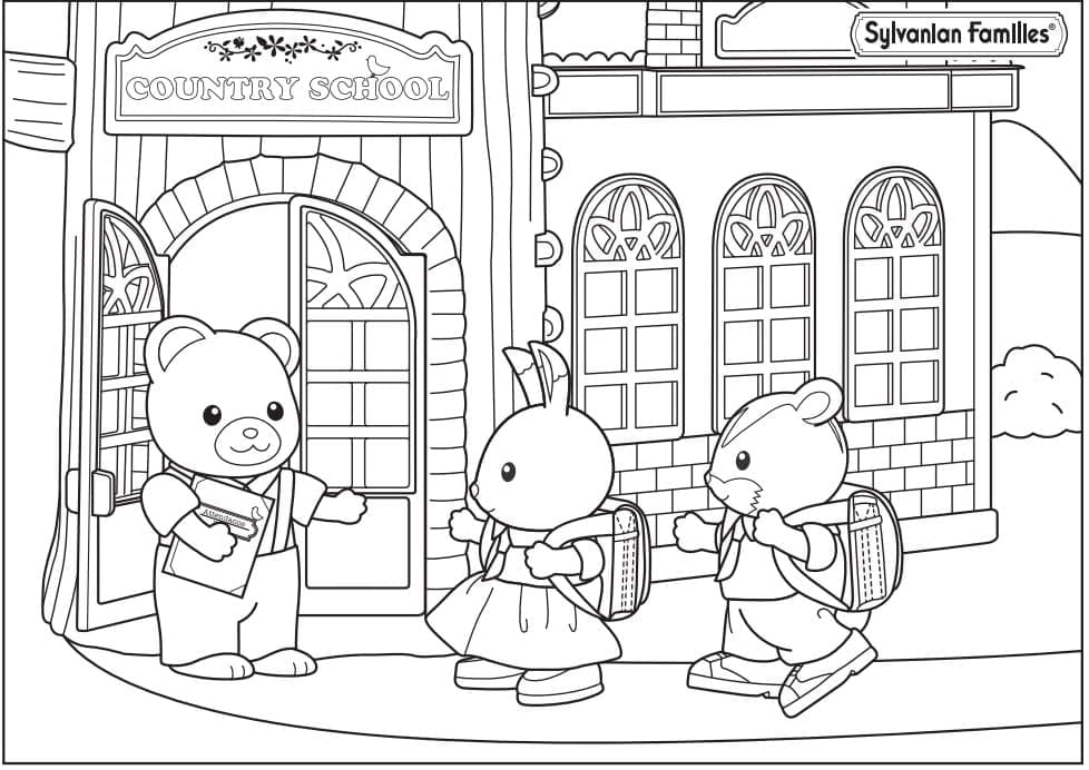 Desenho de Sylvanian Families para Colorir Imprimivel e Pintar