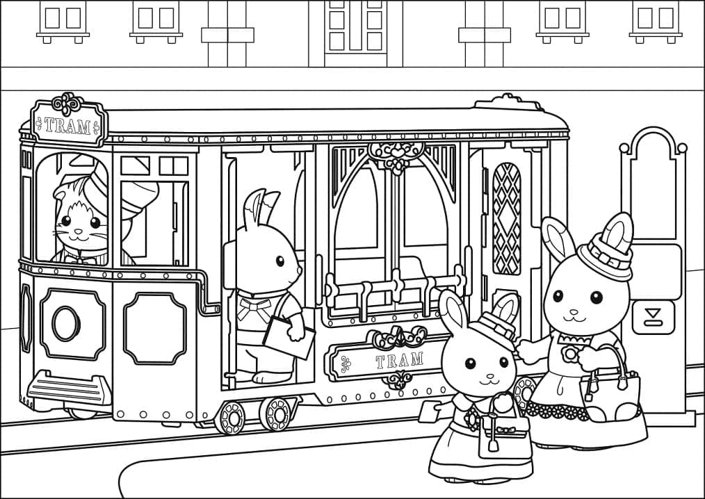 Desenho de Sylvanian Families para Colorir Online Download e Pintar