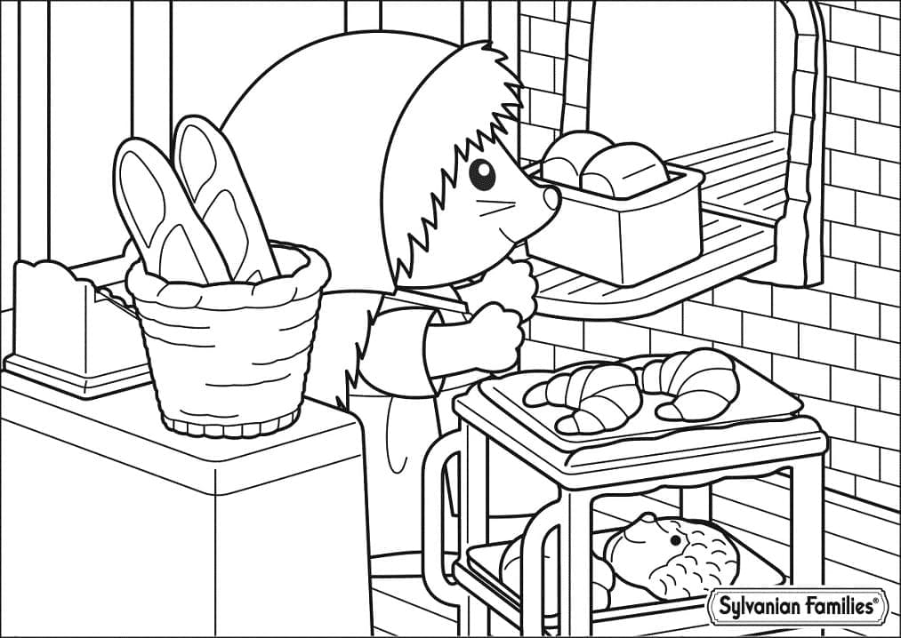 Desenho de Sylvanian Families para Colorir Pdf e Pintar