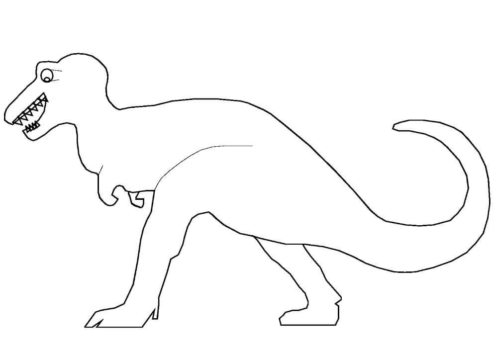 Desenho de Dinossauro T Rex Pdf para Colorir e Pintar