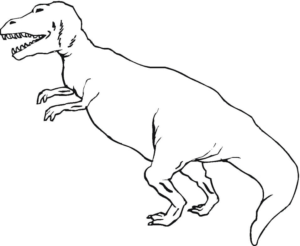 Desenho de T Rex Grátis Download para Colorir e Pintar