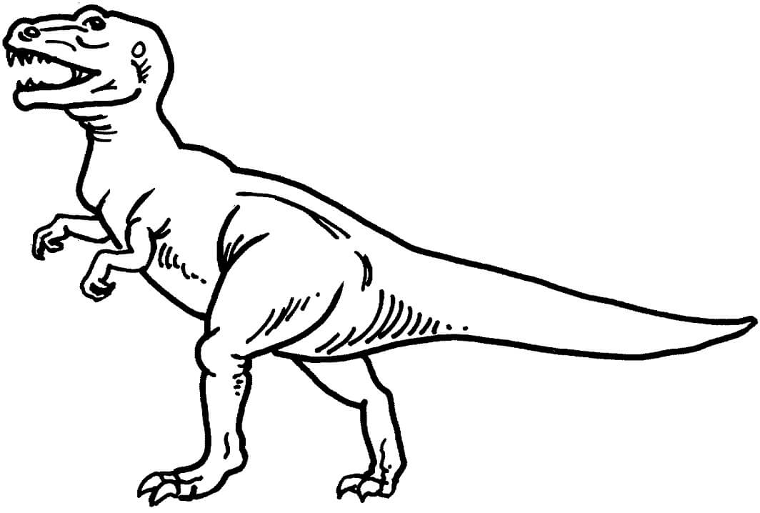 Desenho de T Rex Imprimivel Pdf para Colorir e Pintar