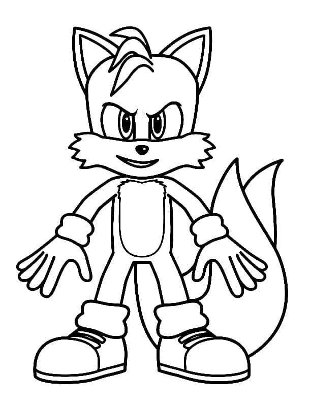 Desenho de Tails de Sonic The Hedgehog para Colorir e Pintar