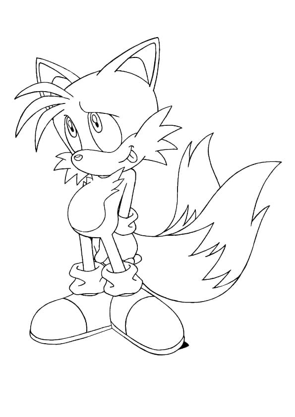 Desenho Miles Tails para Colorir e Pintar
