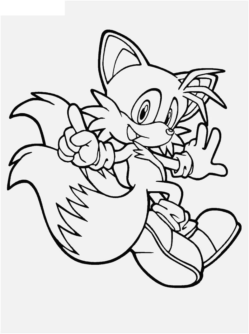 Desenho Tails de Sonic para Colorir e Pintar
