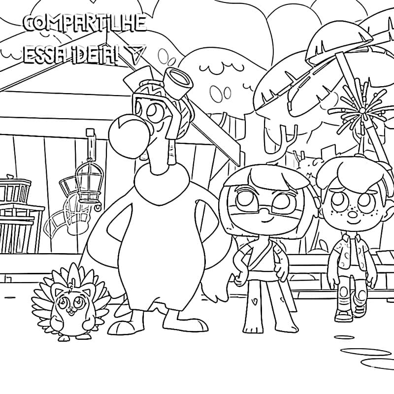 Desenho de Taina e os Guardioes da Amazônia 11 para Colorir