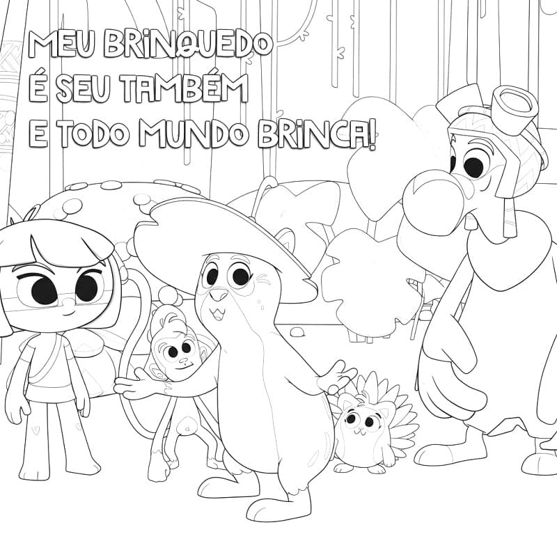 Desenho de Taina e os Guardioes da Amazônia 12 para Colorir