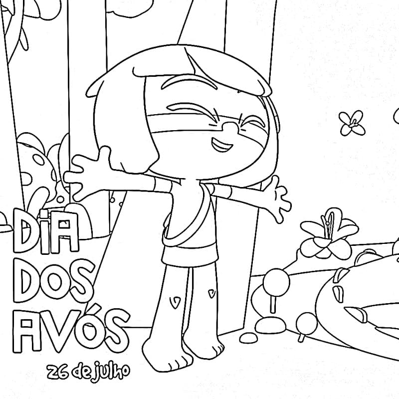 Desenho de Taina e os Guardioes da Amazônia 14 para Colorir