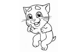 Desenho de Talking Tom Imprimivel para Colorir e Pintar