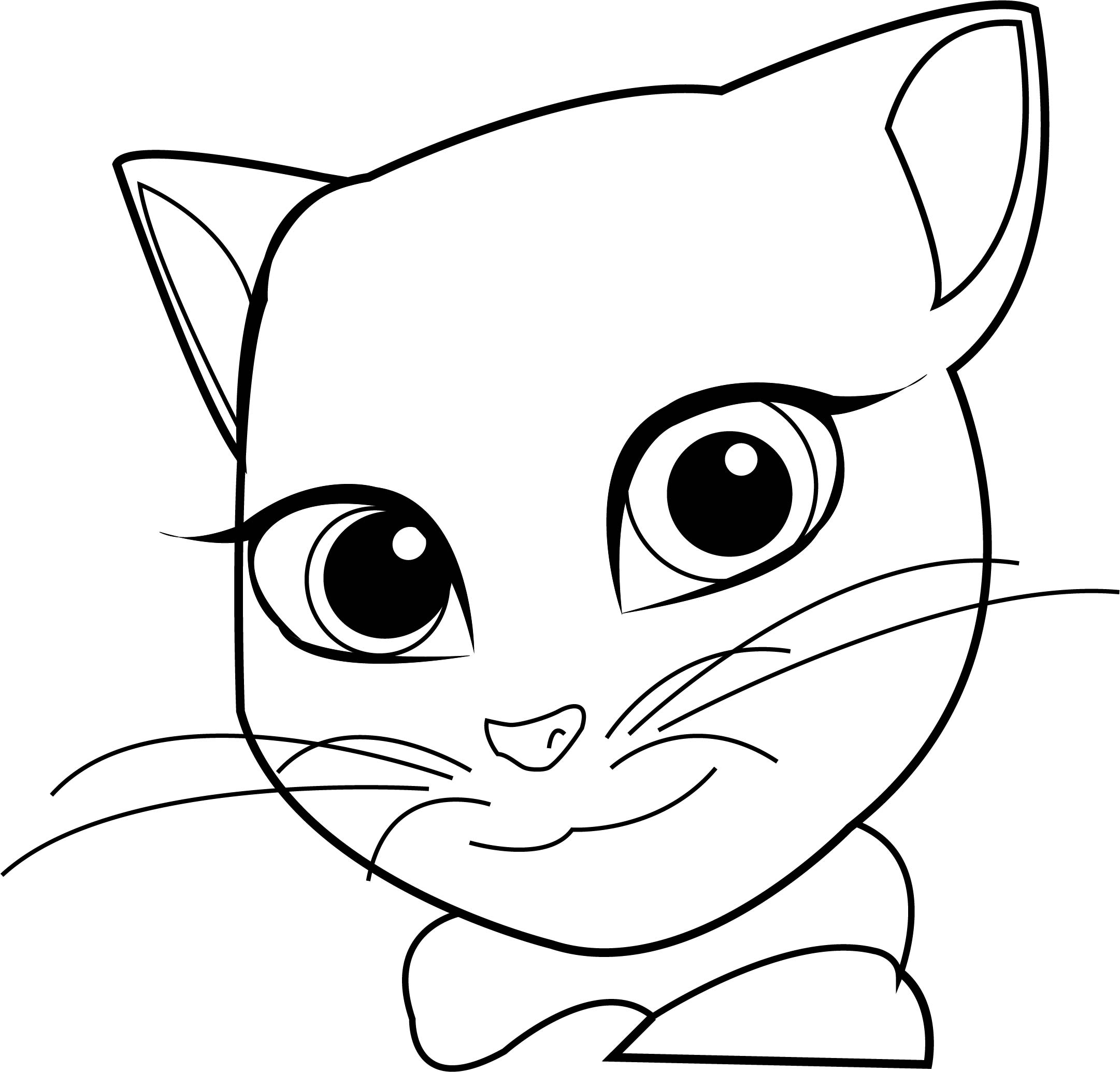 Desenho de Talking Tom Pdf para Colorir e Pintar