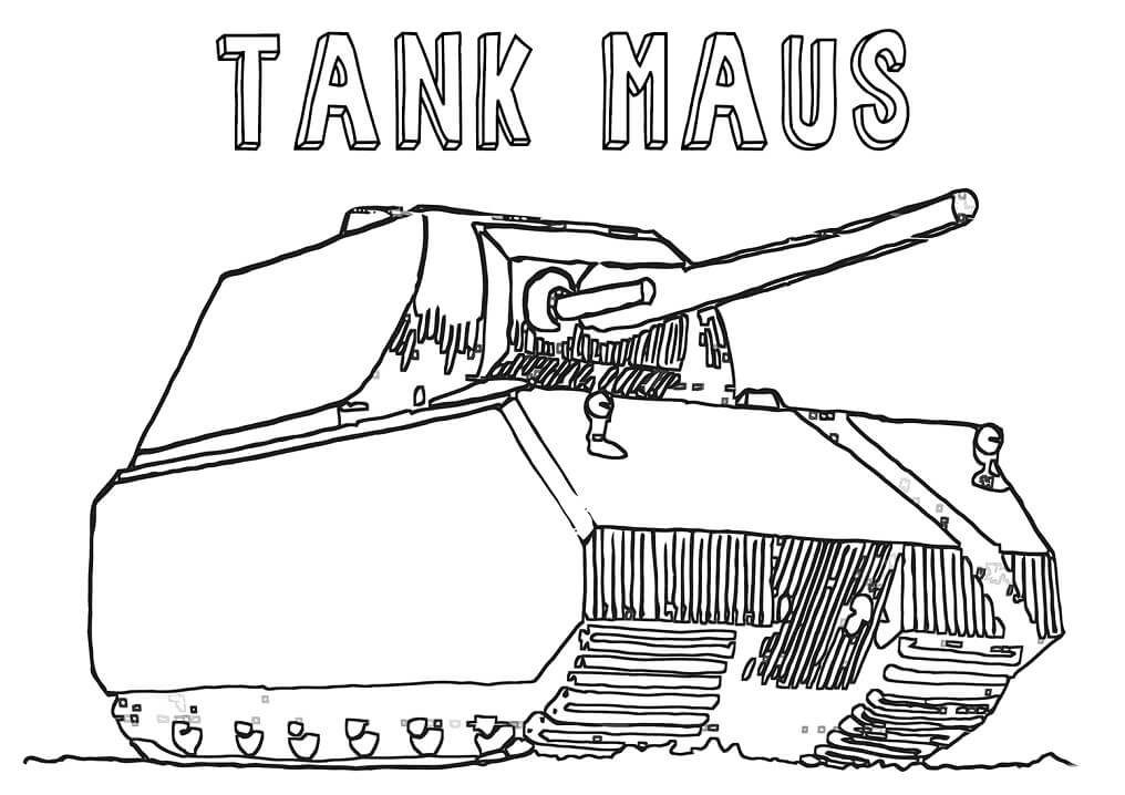 Desenho de Tanque de Guerra Download Pdf para Colorir e Pintar