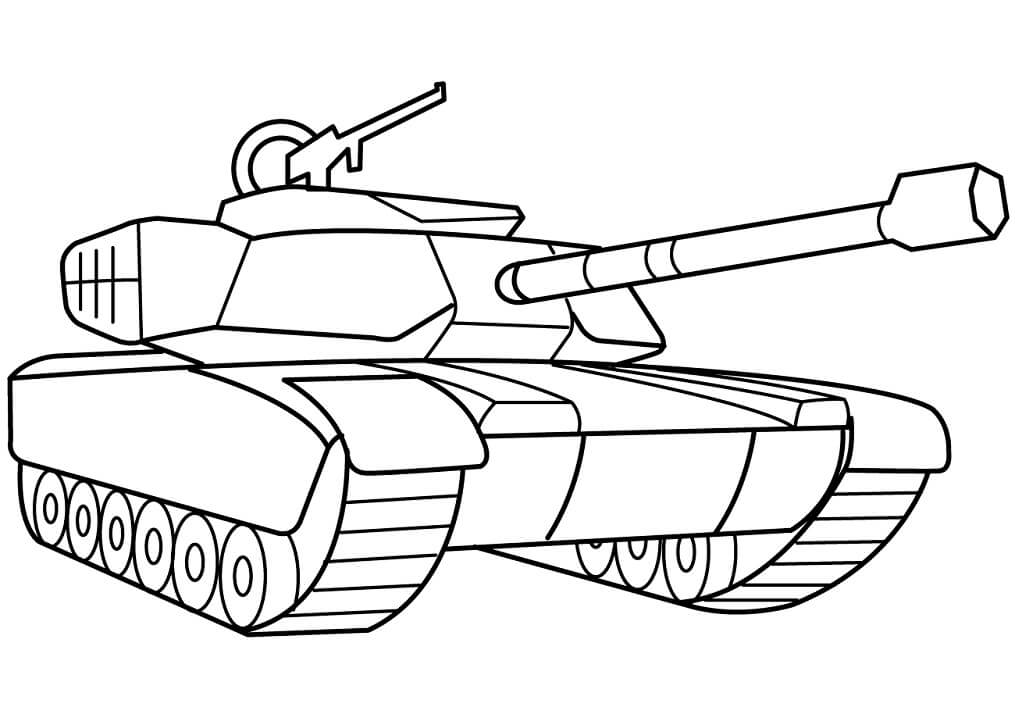 Desenho de Tanque de Guerra para Imprimir Download e Pintar