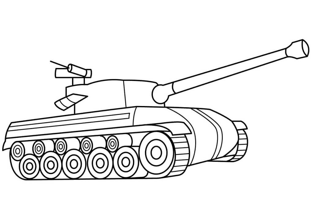 Desenho de Tanque de Guerra para Imprimir Pdf Grátis e Pintar