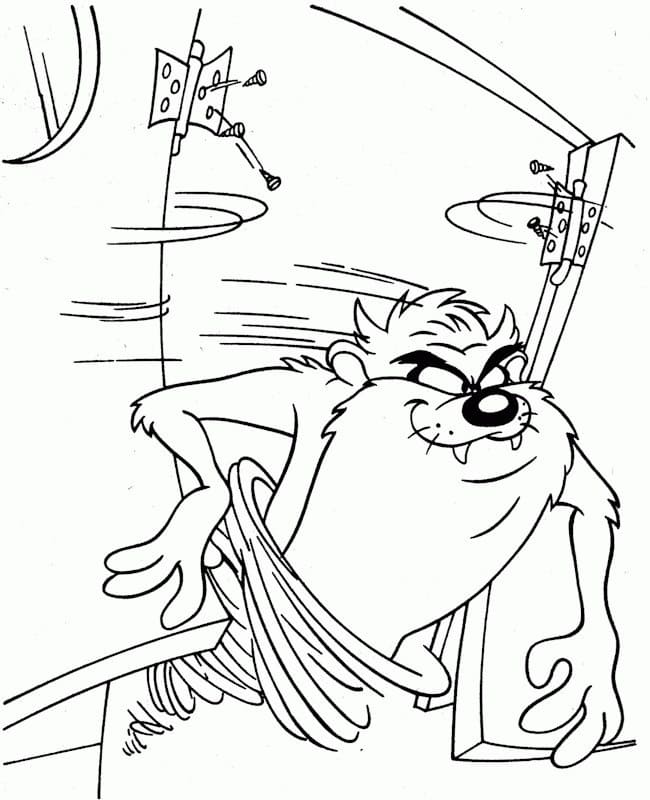 Desenho de Taz Mania Download para Colorir e Pintar