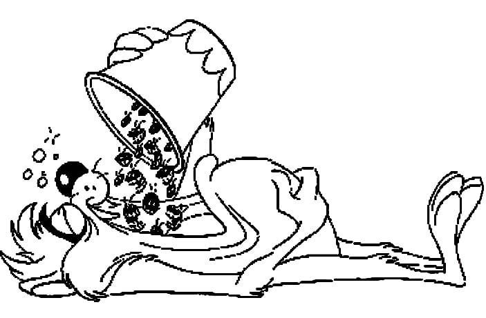 Desenho de Taz Mania para Colorir Imprimivel e Pintar