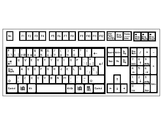 Desenho de um Teclado Perfeito para Colorir e Pintar