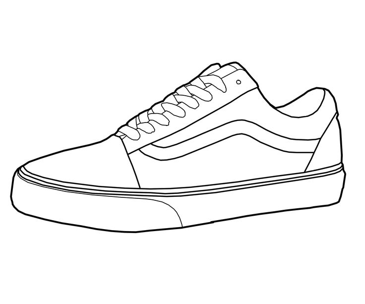 Desenho de Vans para Pintar