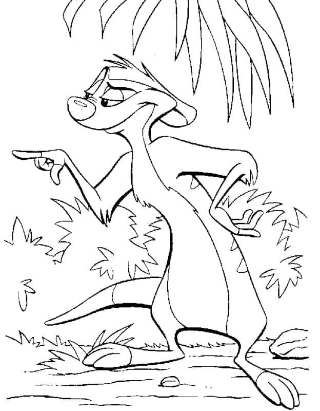 Desenho de Timão de Disney para Colorir e Pintar