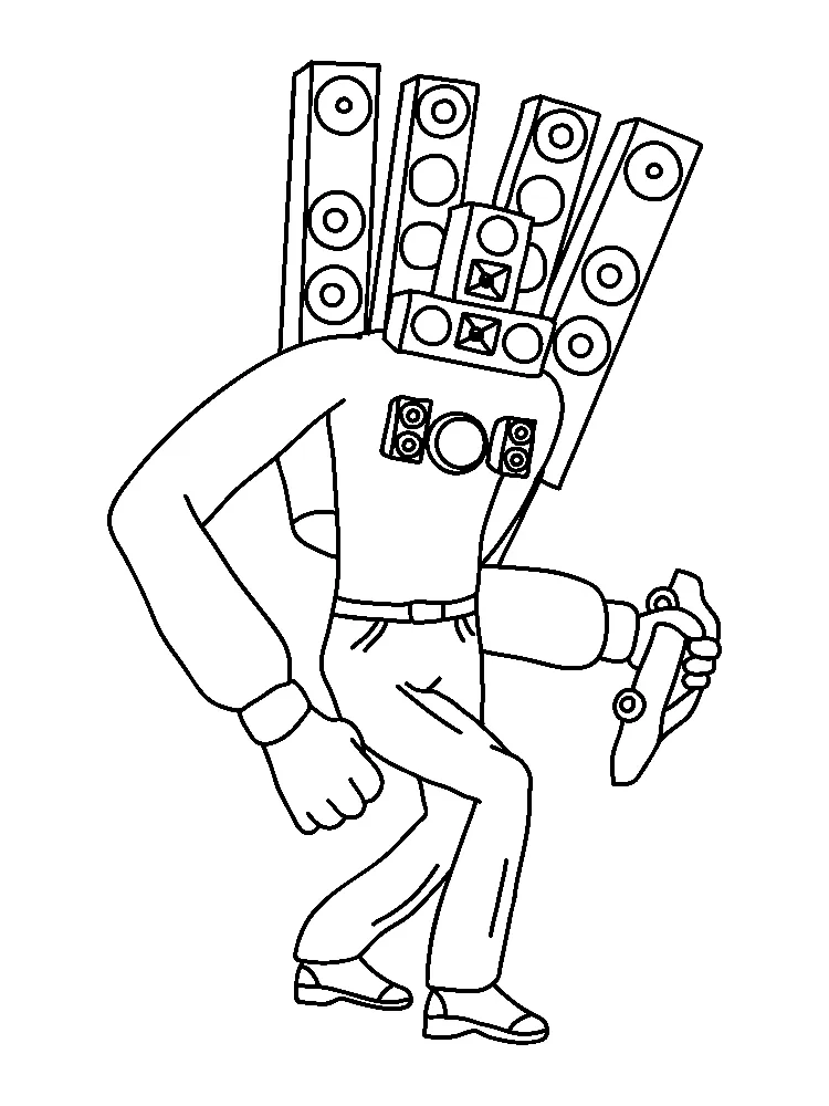 Colorir Titan Speakerman Simples e Pintar