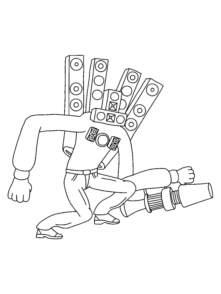 Desenhos do Titan Speakerman e Pintar