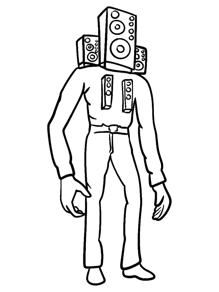 Desenhos para Imprimir Titan Speakerman e Pintar