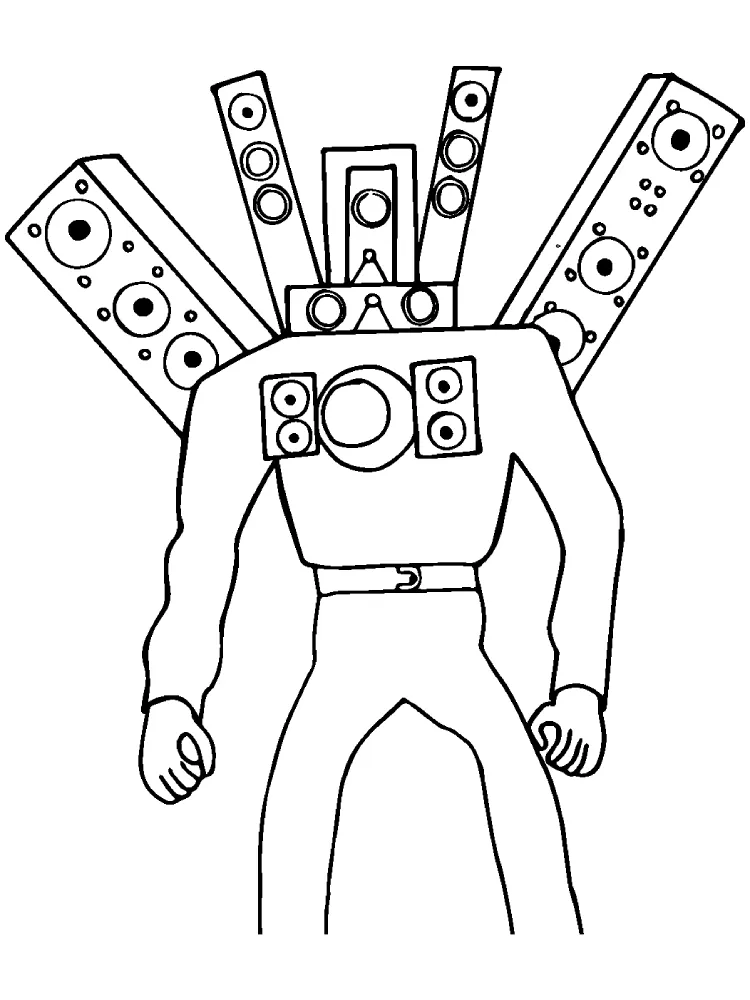 Desenhos Titan Speakerman Colorir Pdf Grátis e Pintar