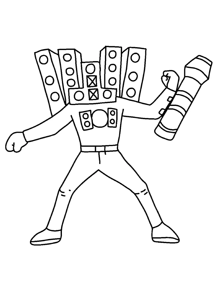 Titan Speakerman Colorir Online e Pintar