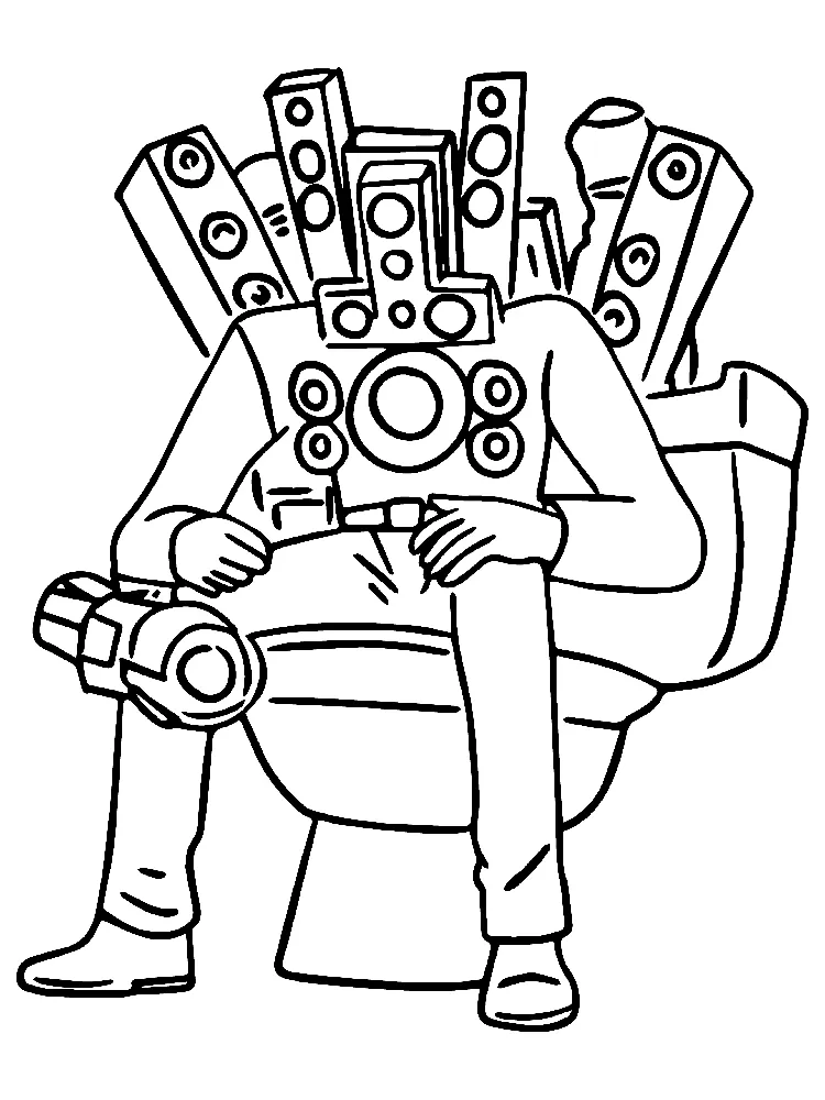 Titan Speakerman Imprimir e Colorir e Pintar