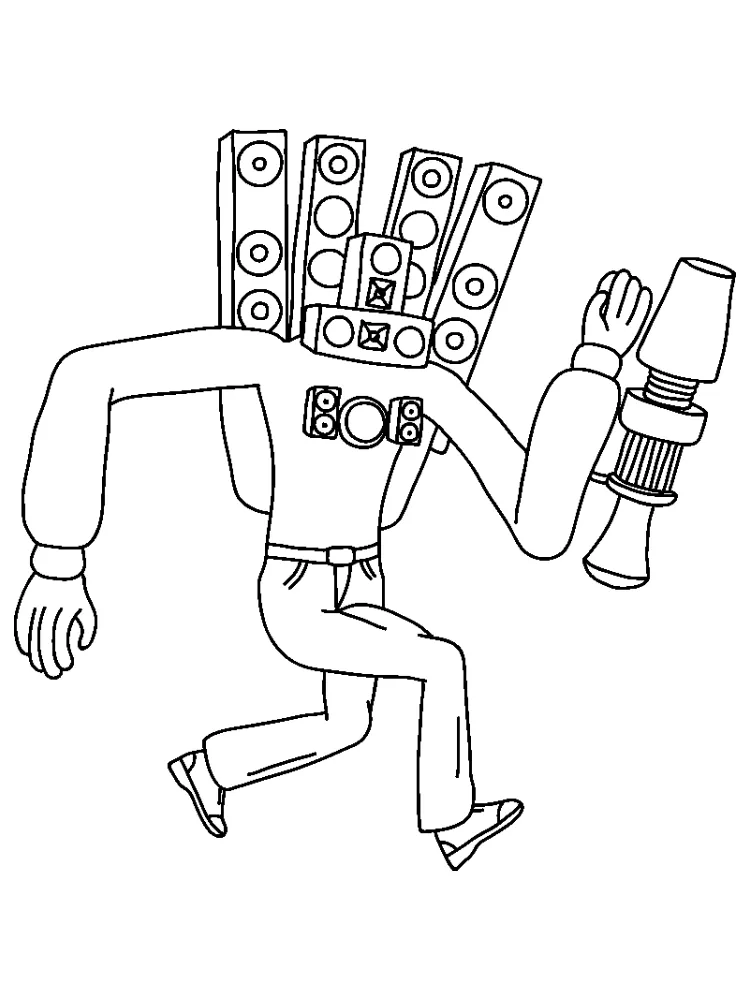 Titan Speakerman para Crianças para Colorir e Pintar