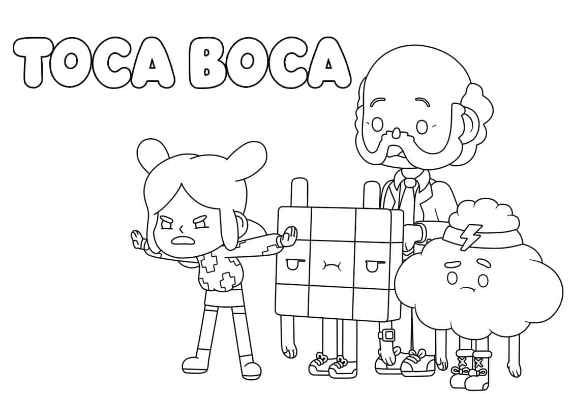 Desenho de Tocá Boca Download para Imprimir e Colorir e Pintar