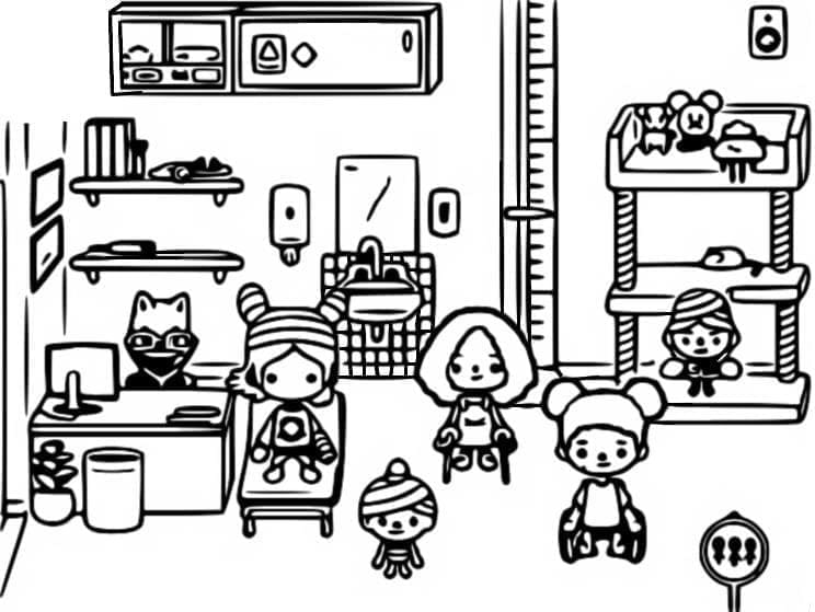 Desenho de Tocá Boca para Pintar e Colorir Pdf