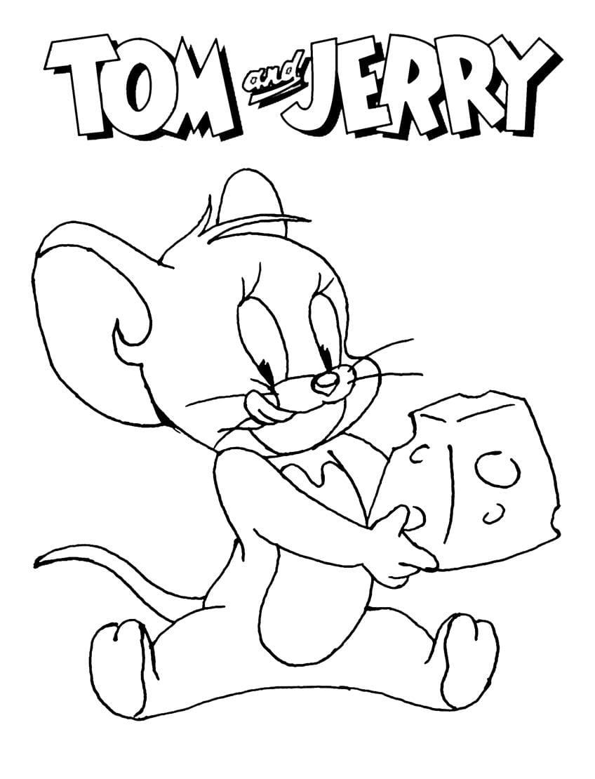 Desenho de Tom e Jerry Imprimivel Pdf para Colorir e Pintar