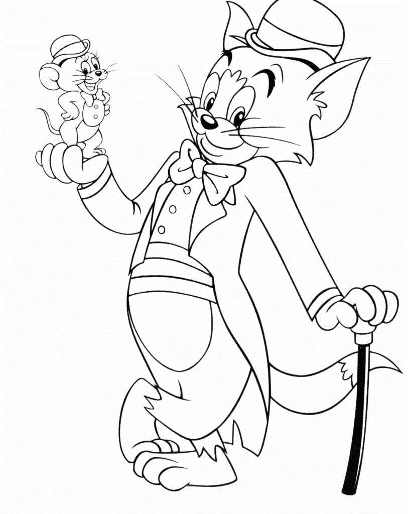 Desenho de Tom e Jerry para Colorir e Pintar Pdf
