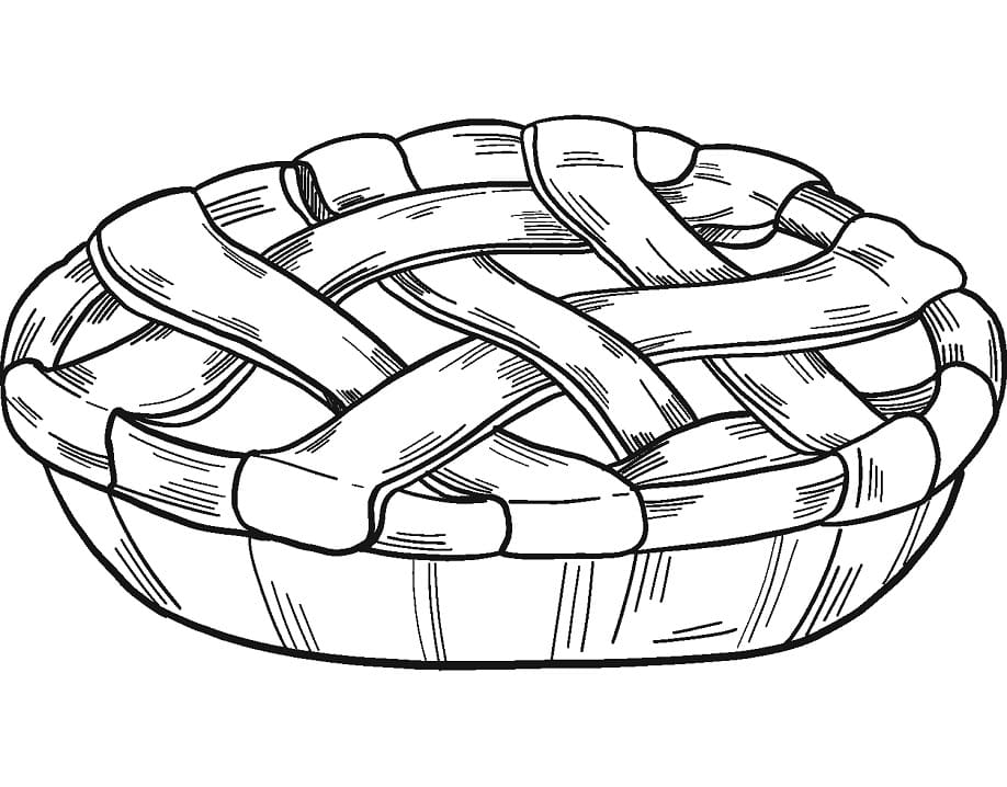 Desenho de Torta Grátis Pdf para Colorir e Pintar