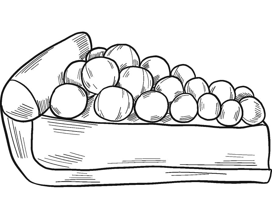 Desenho de Torta Imprimivel para Colorir e Pintar