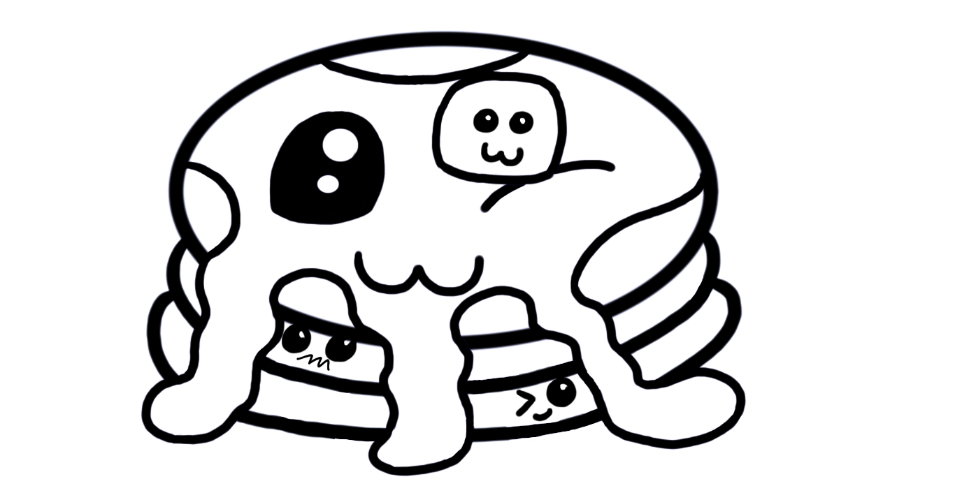 Desenho de Torta Kawaii para Imprimir e Colorir e Pintar